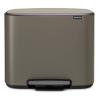 Pedálový odpadkový kôš BO 3 x 11 l, platina, Brabantia