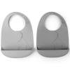 Podbradník pre batoľatá PEEKABOO ELPHEE , sada 2 ks, sivý, silikónový, Done by Deer