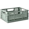 Úložný box CRATE M, 28 cm, skladací, zelený, 3 Sprouts
