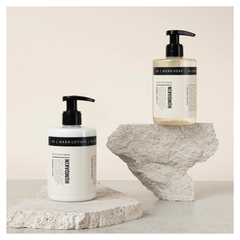 Handseife PEONY & CRANBERRY 300 ml, mit Handcreme, Humdakin