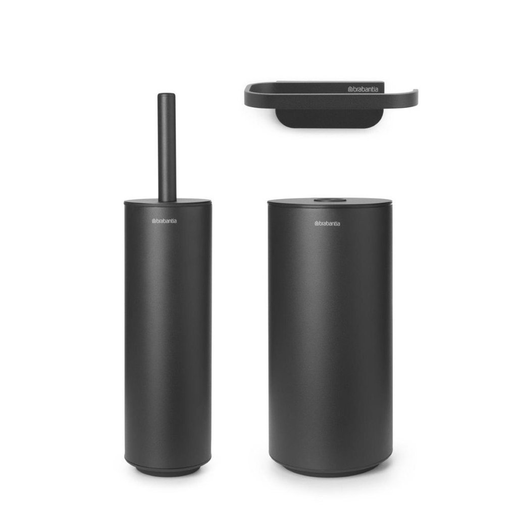WC-Bürstengarnitur MINDSET Set, 3-teilig, Wandmontage, Mineral Grey, Brabantia