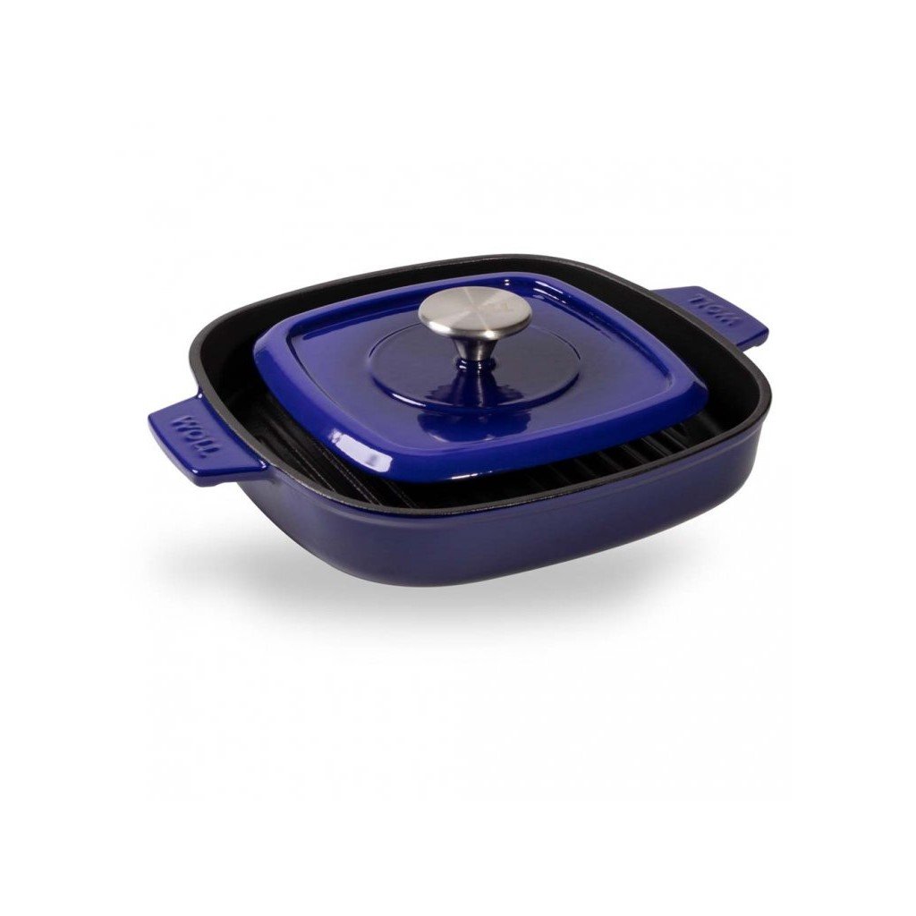 Grillpfanne IRON IND 28 cm, blau, WOLL