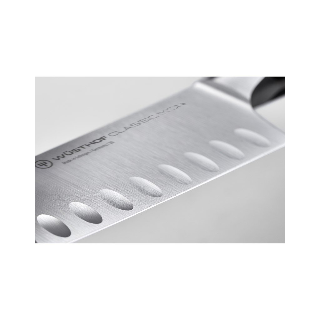 Santoku Messer CLASSIC IKON 14 cm, mit ovalen Rillen, Wüsthof