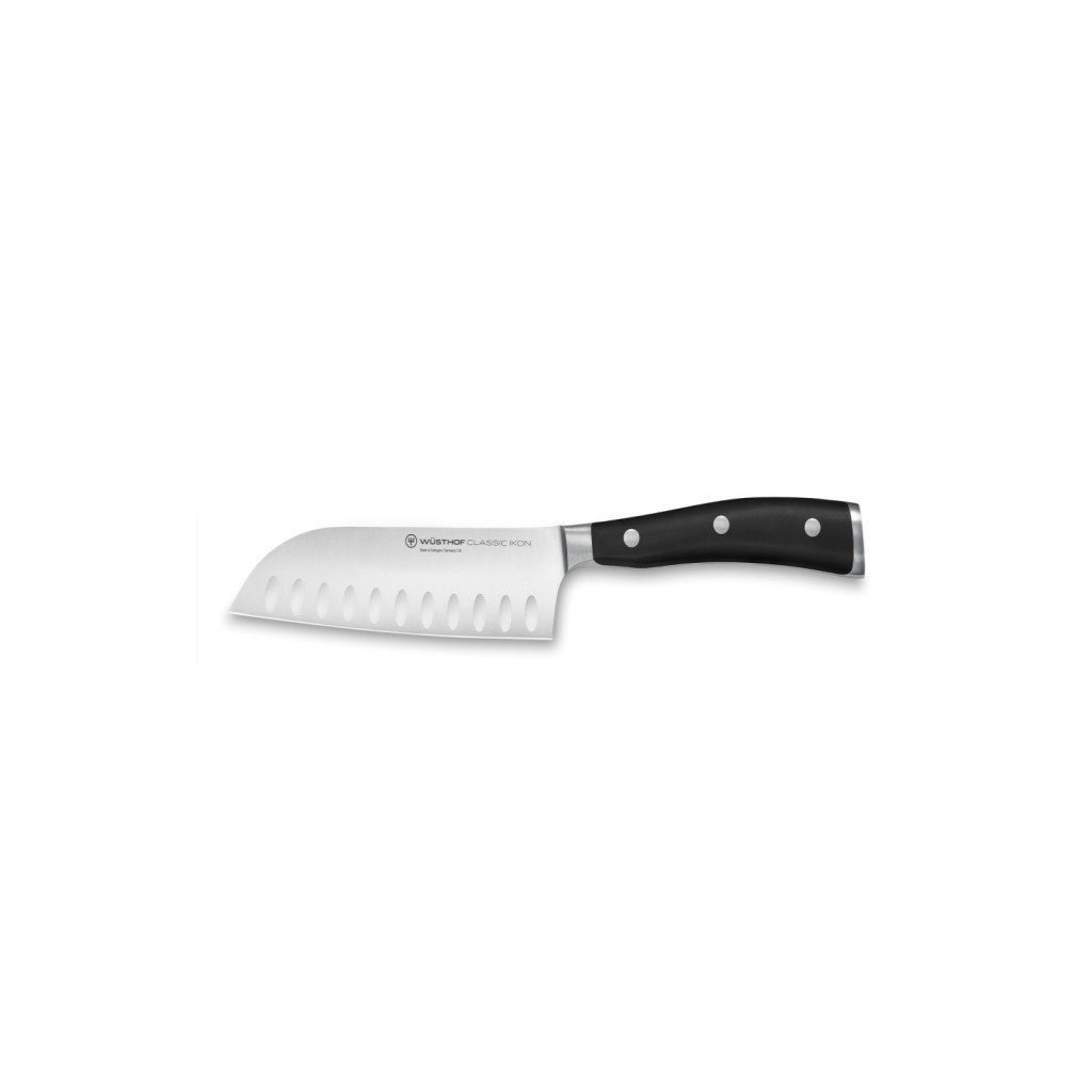 Santoku Messer CLASSIC IKON 14 cm, mit ovalen Rillen, Wüsthof
