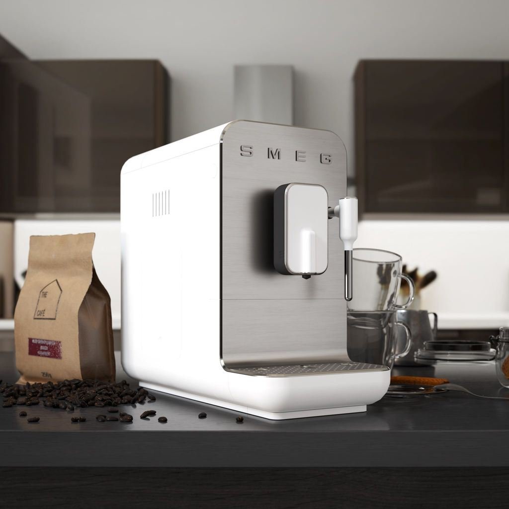 Kaffeevollautomat BCC02WHMEU, mit Milchaufschaumfunktion, Taupe matt, Smeg  ✓ €719 ⭕ Kulina