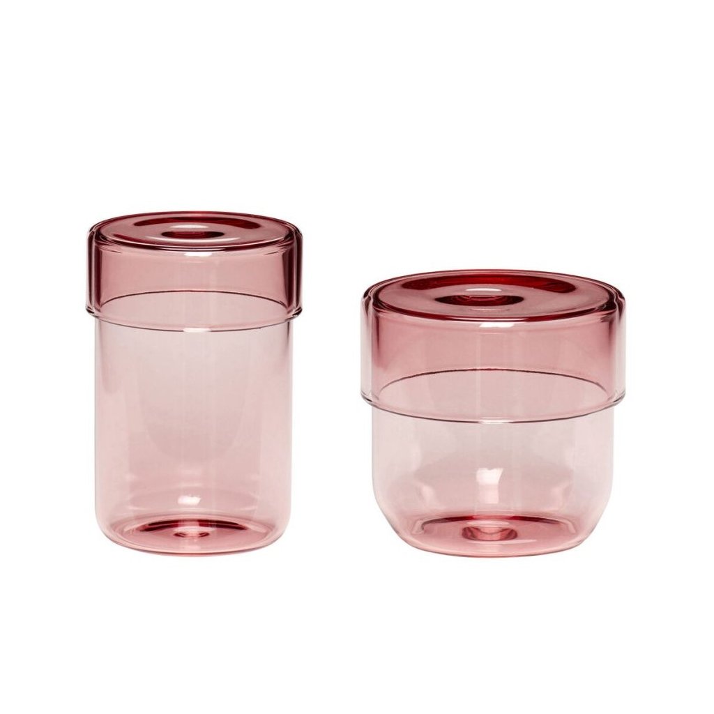 Vorratsdose POP S, 2er-Set, rosa, Hübsch