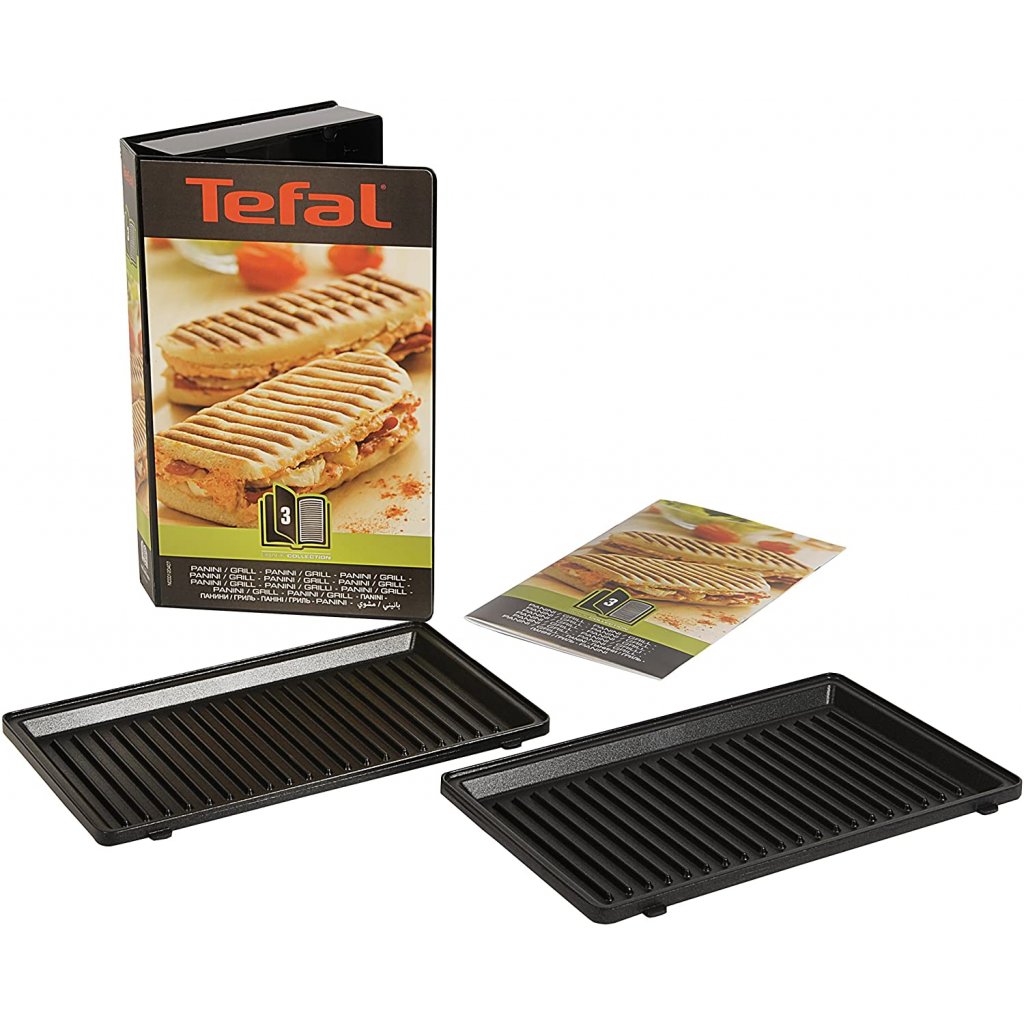 Panini- und Grillplatte für Waffeleisen SNACK COLLECTION XA800312,  2-teilig, Tefal