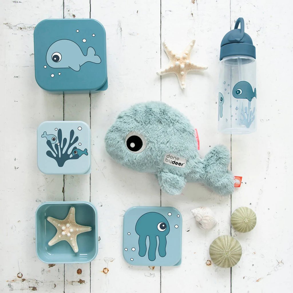 Kinder Snackbox Set SEA FRIENDS, 3er-Set, blau, Done by Deer