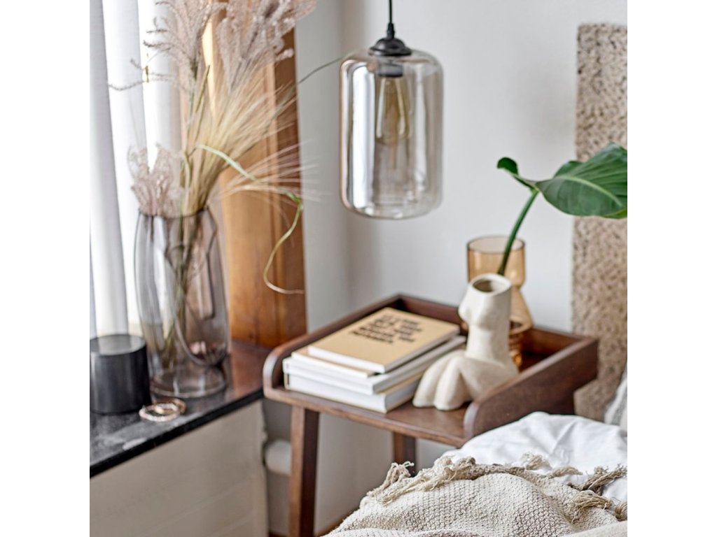 Vase DITTA 30 cm, grau, Glas, Bloomingville