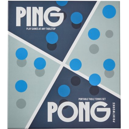 Tischtennisset, 6-teilig, blau, Printworks