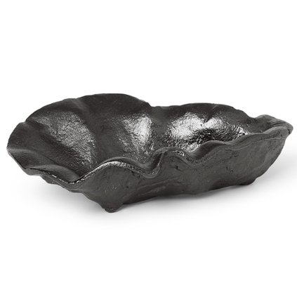 Schmuck Ablageschale OYSTER 10,5 cm, schwarz, messing, Ferm LIVING