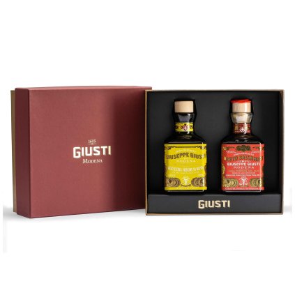 Balsamico Essig 3 GOLD MEDAILLEN & EVO OIL 2 x 250 ml, Giusti