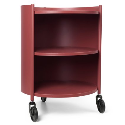 Beistelltisch EVE 40 x 53 cm, Mahagoni rot, stahl, fest LIVING