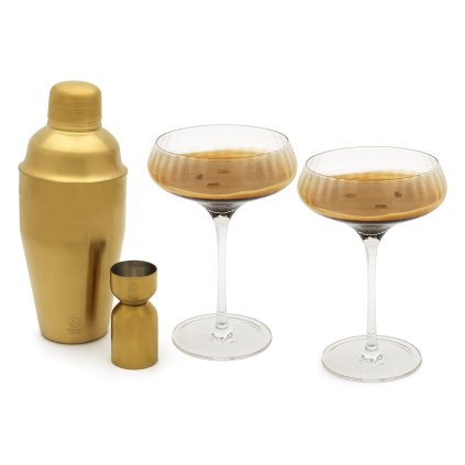 Coctail Set AINTO, set à 4 st, gold, glas / edelstahl, Leopold Vienna