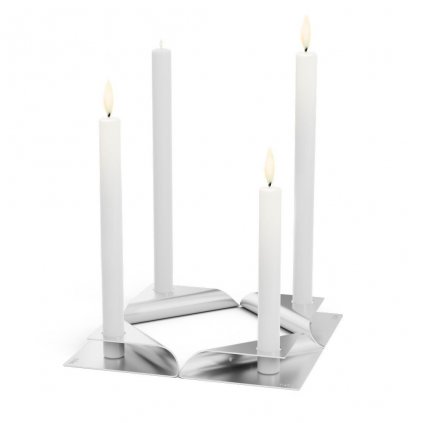 Set Kerzenhalter SQUARE KERZE Höfats Silber- 4 St.