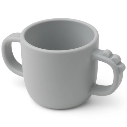 Tasse aus Silikon mit Henkeln PEEKABOO CROCO Done by Deer 170 ml grau