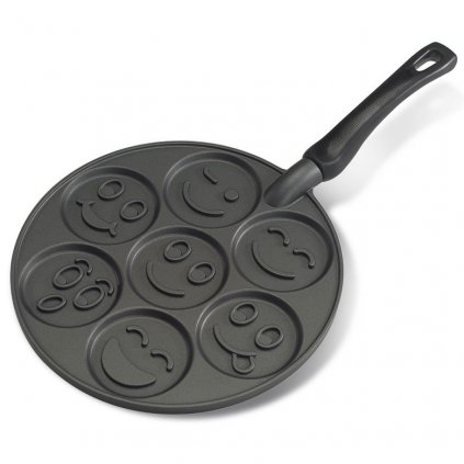 Pfannkuchenpfanne mit Smileys schwarz Nordic Ware