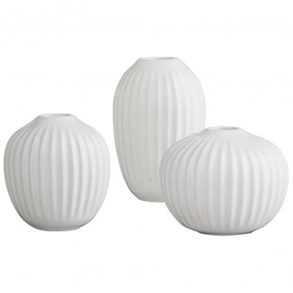 Mini Vase HAMMERSHOI Kähler 3 Stk. weiß