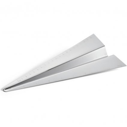 Lineal AIRPLANE Philippi 25 cm silberfarben