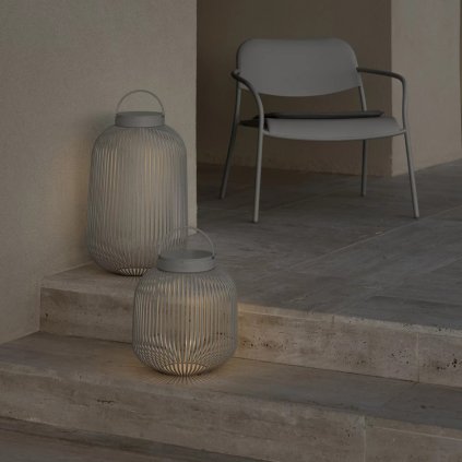 Tischlampe tragbar LITO M 30,5 cm, LED, granitgrau, Stahl, Blomus