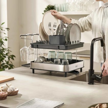 Abtropfgestell EXCEL STEEL 851647 grau, Kunststoff, Joseph Joseph