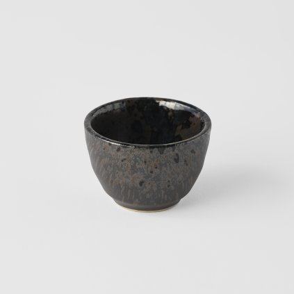 Sake Becher 30 ml, schwarz, Keramik, MIJ