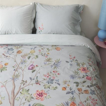 Bettwäsche Einzelbett IL PARADISO 140 x 200 cm, blau, Baumwoll Perkal, Pip Studio