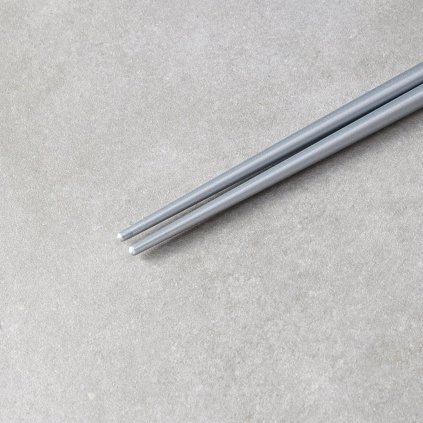 Essstäbchen 22,5 cm, silber / weiß, bambus, MIJ