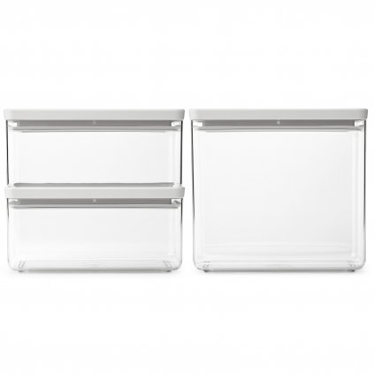 Vorratsdose TASTY PLUS, 3er-Set, hellgrau, Brabantia