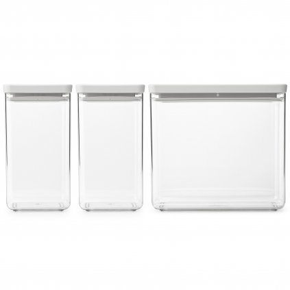 Vorratsdose TASTY PLUS, 3er-Set, hellgrau, Brabantia