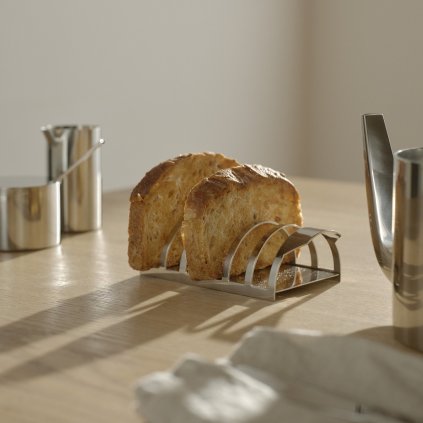 Toasthalter ARNE JACOBSEN 16 cm, silber, Edelstahl, Stelton