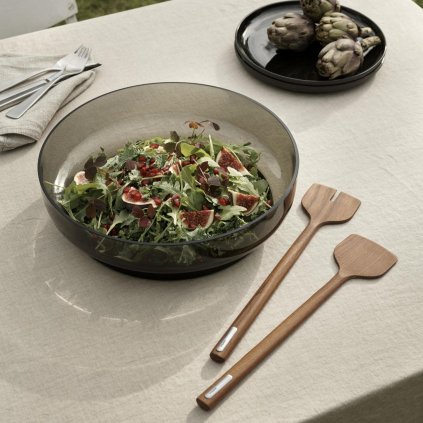 Servierschale HOOP 30 cm, Smoke, Glas, Stelton