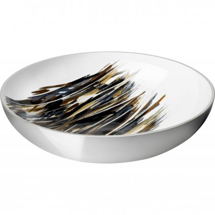 Servierschale STOCKHOLM LIGNUM 40 cm, silber, Aluminium, Stelton