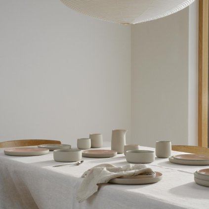 Speiseteller EMMA 24 cm, 2er-Set, grau, Steingut, Stelton