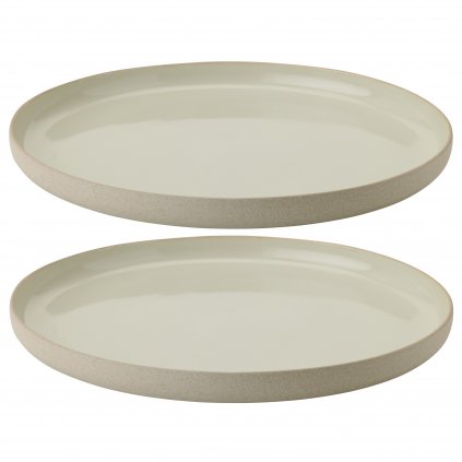 Speiseteller EMMA 24 cm, 2er-Set, grau, Steingut, Stelton