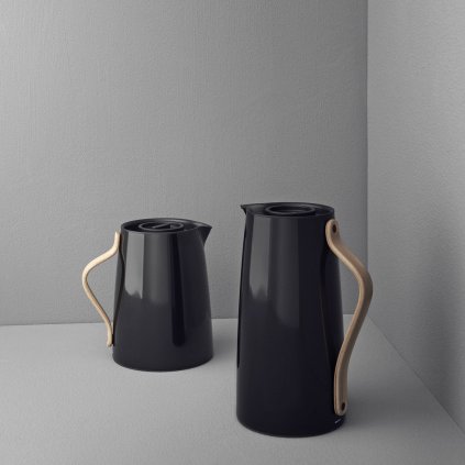 Isolierkanne EMMA 1,2 l, für Kaffee, schwarz, Edelstahl, Stelton