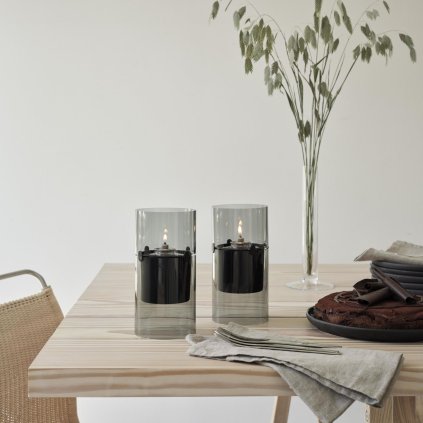 Öllampe LUCIE 17,5 cm, Smoke, Glas, Stelton