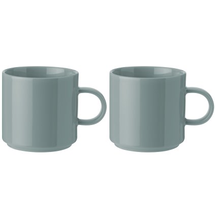Kaffeetasse 200 ml, 2er-Set, Dusty Green, Steingut, Stelton