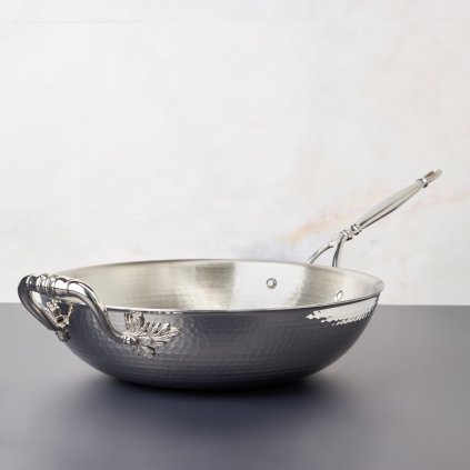 Wok OPUS PRIMA 30 cm, silber, Edelstahl, Ruffoni