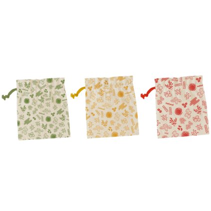 Frischhaltebeutel wiederverwendbar NBA179, 3er-Set, Baumwolle, Pebbly