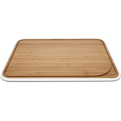 Schneidebrett NBA098 35 x 25 cm, weiß, Bambus, Pebbly