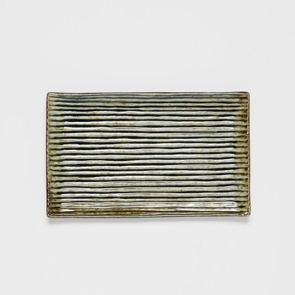 Servierteller CONTOUR 24 x 15 cm, grün, keramik, MIJ