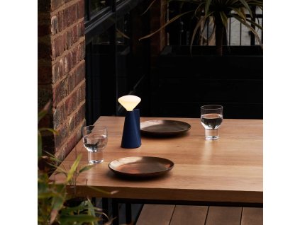 Tischlampe tragbar MANTLE 19 cm, blau, edelstahl, Tala