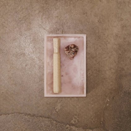 Servierplatte MIST 20 x 15 cm, rosa, harz, fest LIVING