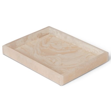 Servierplatte MIST 20 x 15 cm, rosa, harz, fest LIVING