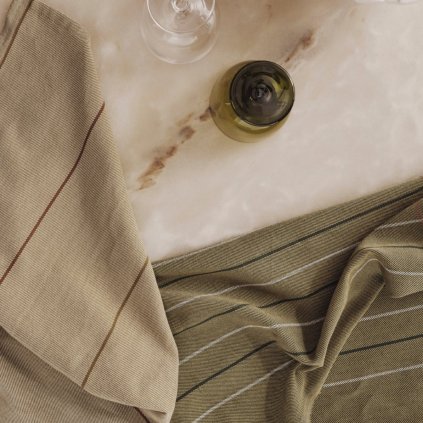 Geschirrtuch ITO 50 x 70 cm, set à 2 st, grün / beige, baumwolle, fest LIVING