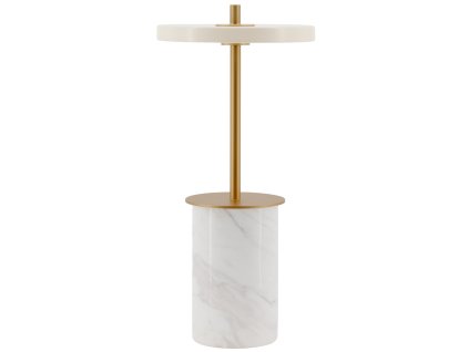 Tischlampe tragbar ASTERIA MOVE 25 cm, weiß, marmor, Umage