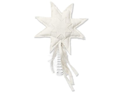 Weihnachtsbaumstern VELA 22 x 38 cm, weiß, baumwolle, fest LIVING