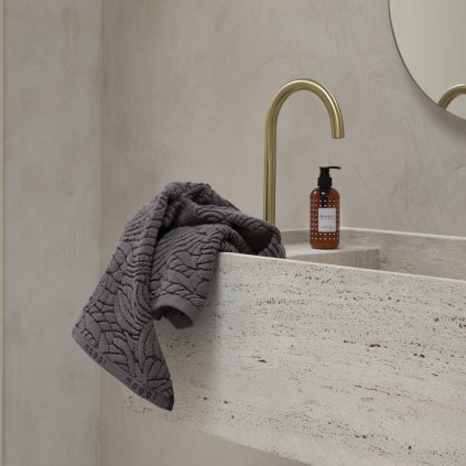 Badetuch DODO PAVONE 55 x 100 cm, grau, baumwolle, Moooi