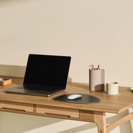 Mauspad CURVE BULL 28 x 34 cm, braun, leder, LIND DNA